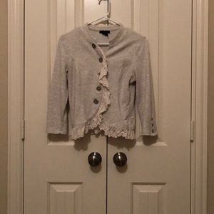 Cardigan with lace detail.